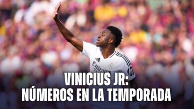 Números de Vinicius Jr en la temporada 2024/25