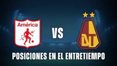 América de Cali vs Tolima posiciones entretiempo
