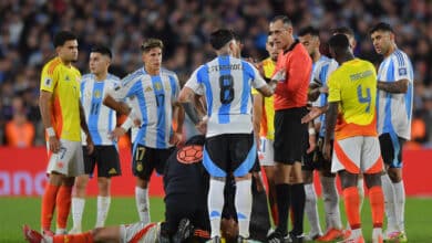 Enzo Fernández hoy expulsado en Argentina vs Colombia