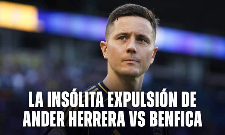 Ander Herrera expulsado vs Benfica en el Mundial de Clubes