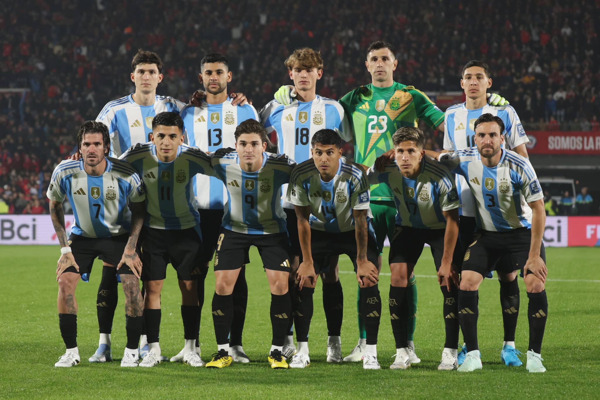 Formación de Argentina hoy vs Colombia