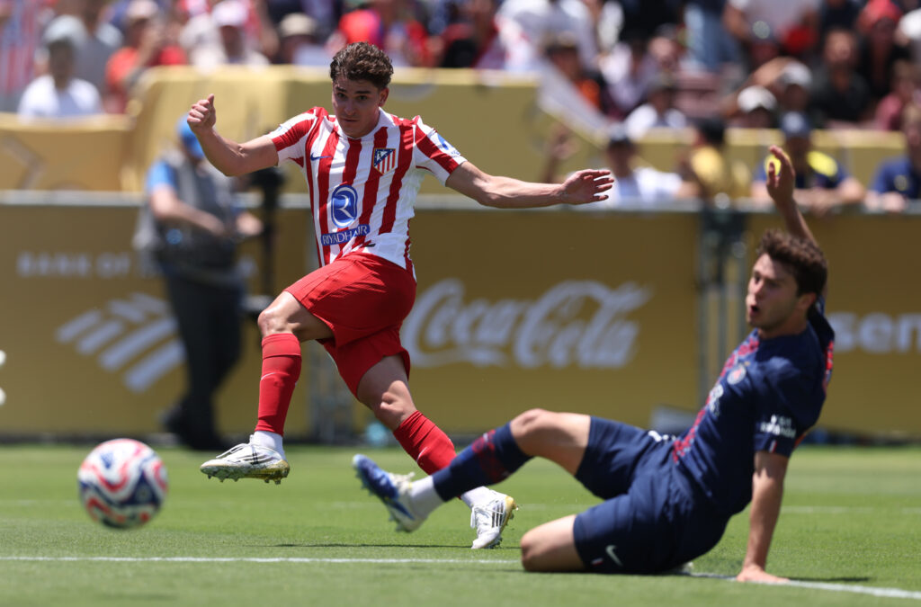 Julián Álvarez tiene grandes chances de convertir un gol vs Seattle Sounders.