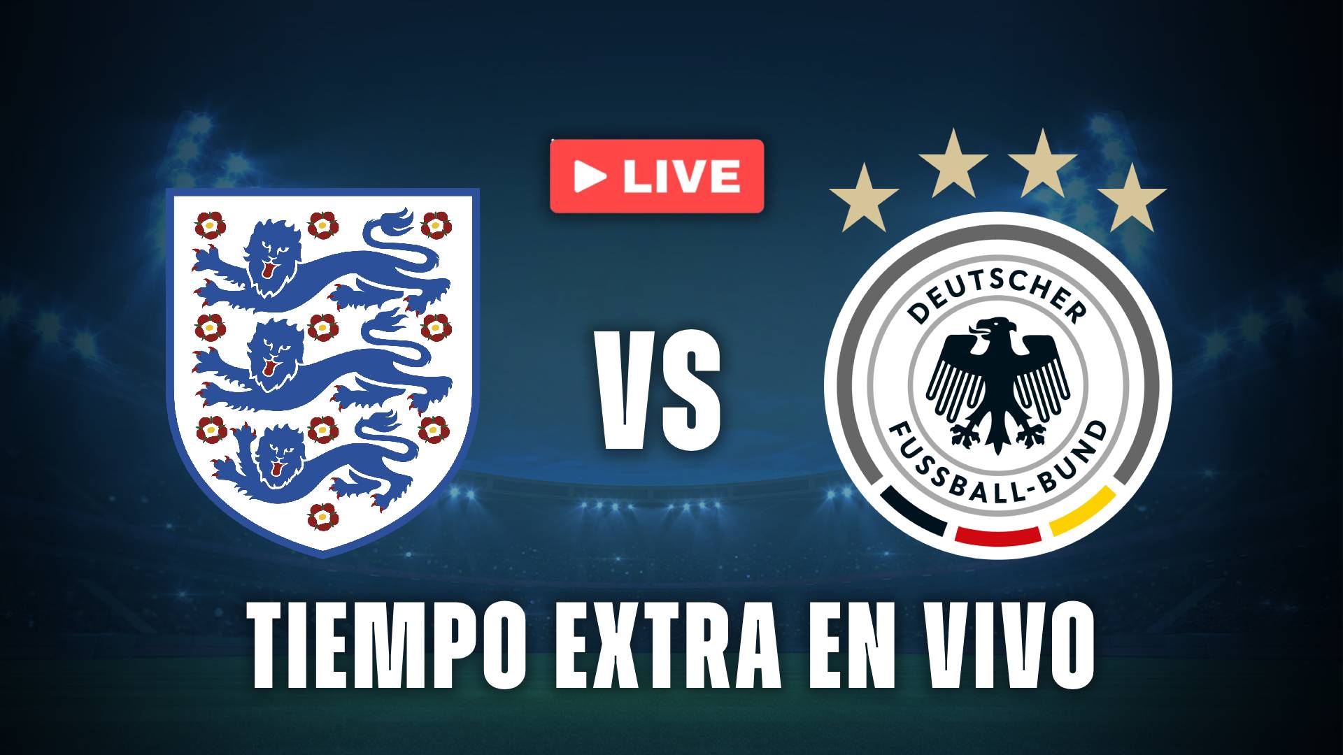 Inglaterra vs Alemania Sub 21 tiempo extra en vivo