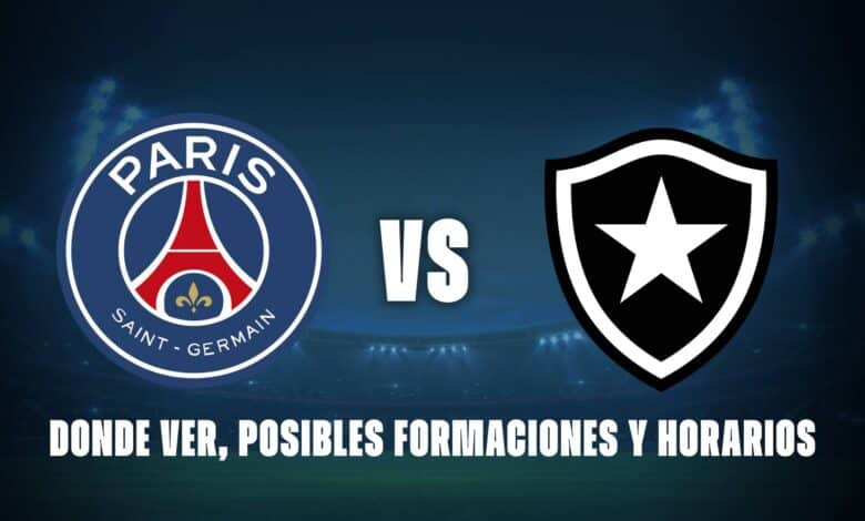 PSG vs Botafogo: donde ver, posibles formaciones y horarios