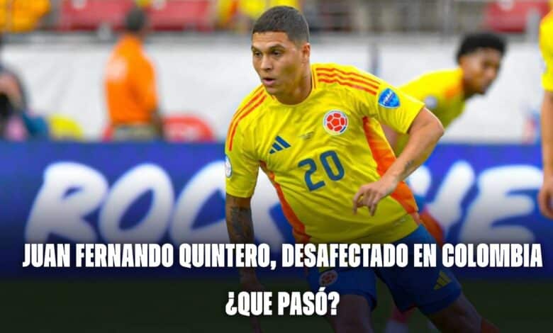 Juan Fernando Quintero, desafectado de la Selección Colombia