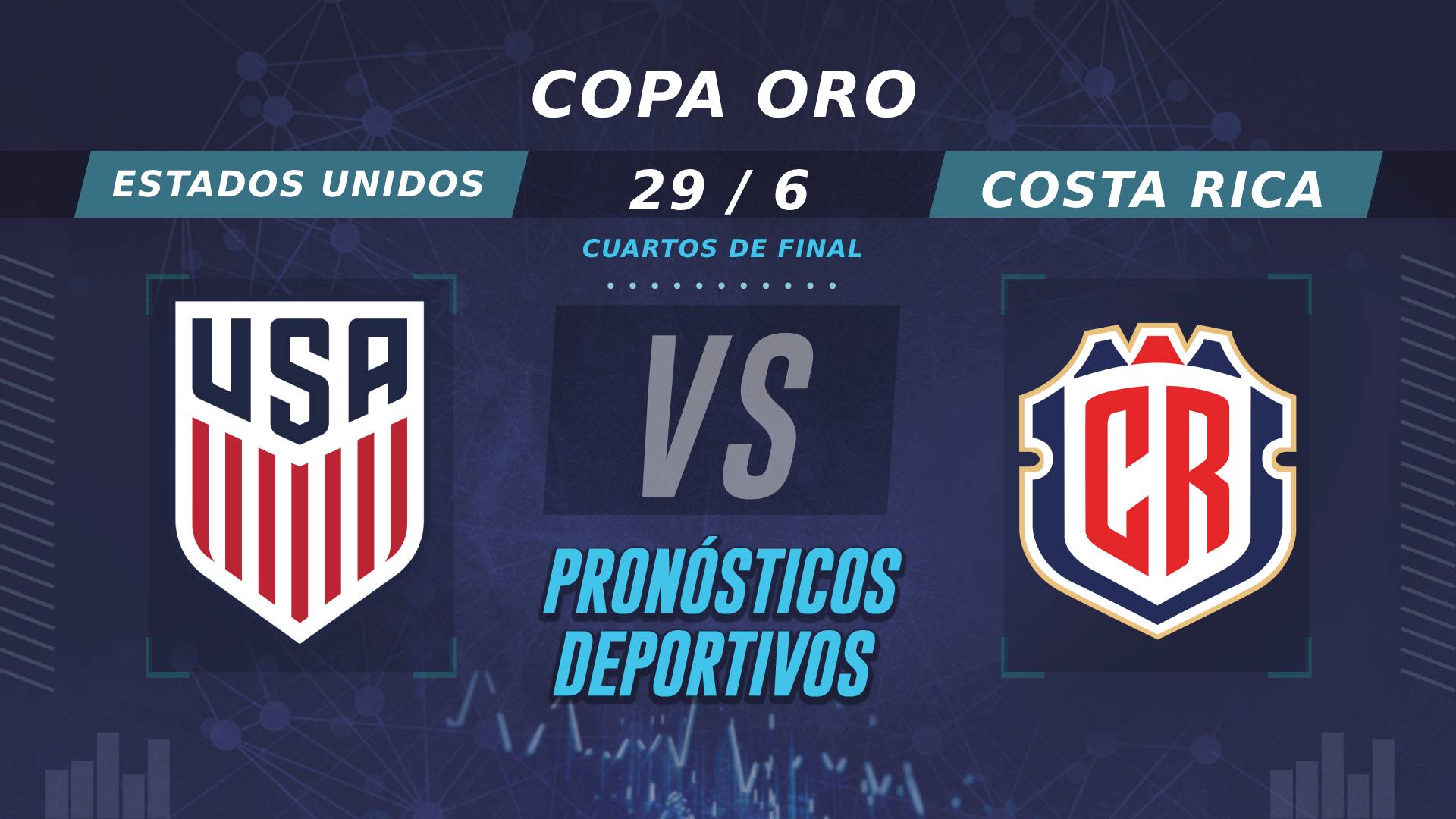 Estados Unidos vs Costa Rica: Pronósticos de la Copa Oro 2025