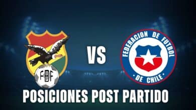 Posiciones tras Bolivia vs Chile