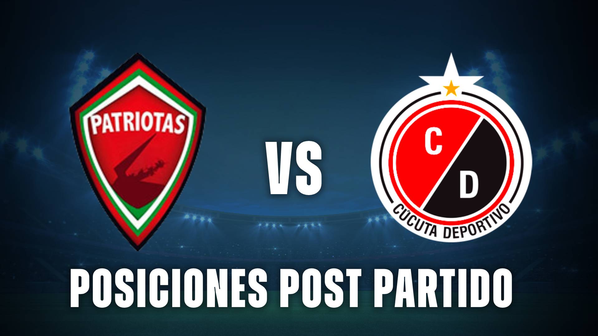 Patriotas vs Cúcuta posiciones post partido