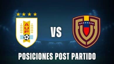 Uruguay vs Venezuela: posiciones de Eliminatorias hoy