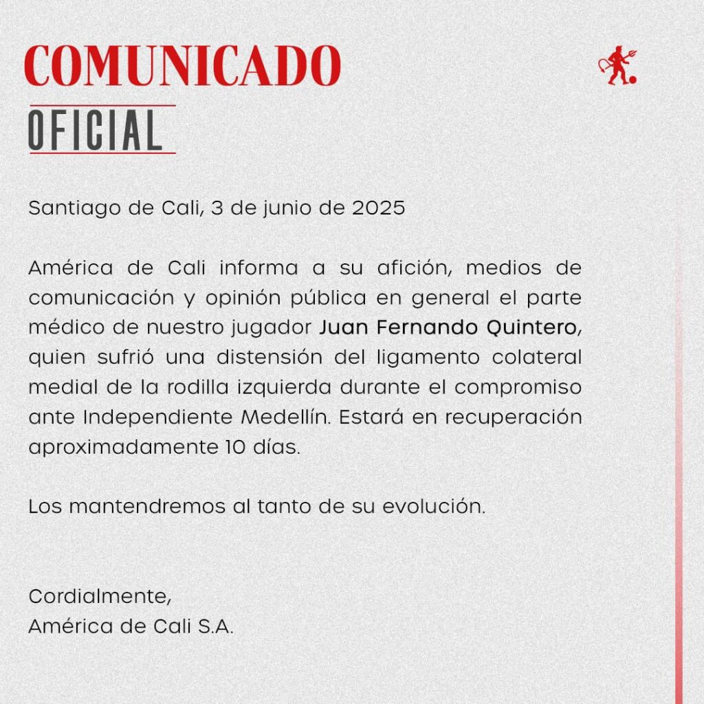 comunicado juan fernando quintero