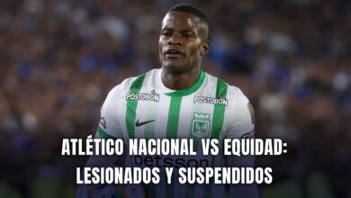 Atlético Nacional vs Equidad Liga BetPlay 2025 lesionados