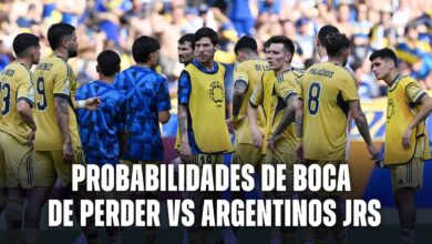 Probabilidades de Boca de perder vs Argentinos Jrs