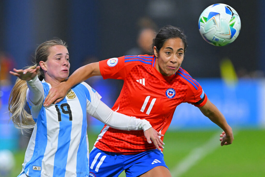 Argentina vs Chile. (Photo by Rodrigo BUENDIA / AFP) (Photo by RODRIGO BUENDIA/AFP via Getty Images)