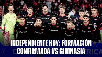 Independiente hoy: formación confirmada vs Gimnasia