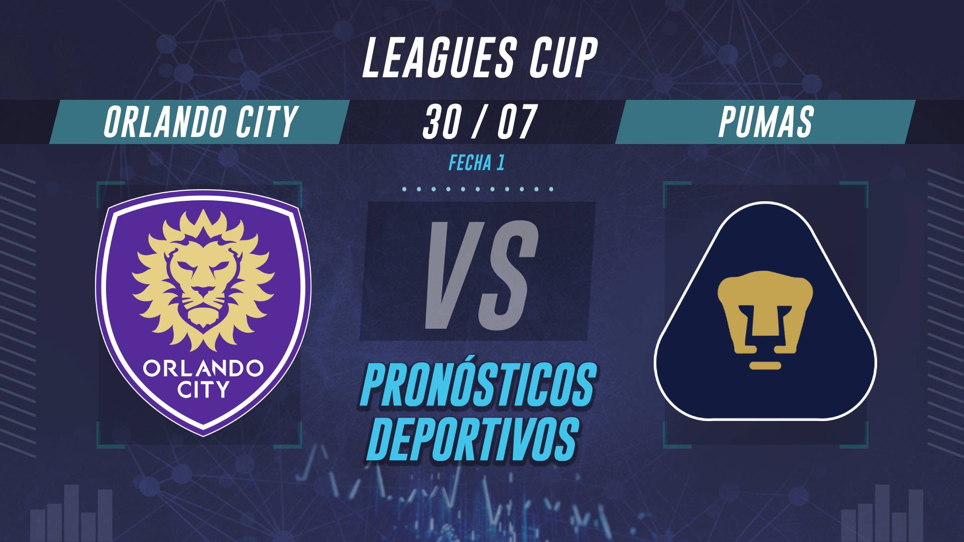 Orlando City vs Pumas pronósticos entretiempo