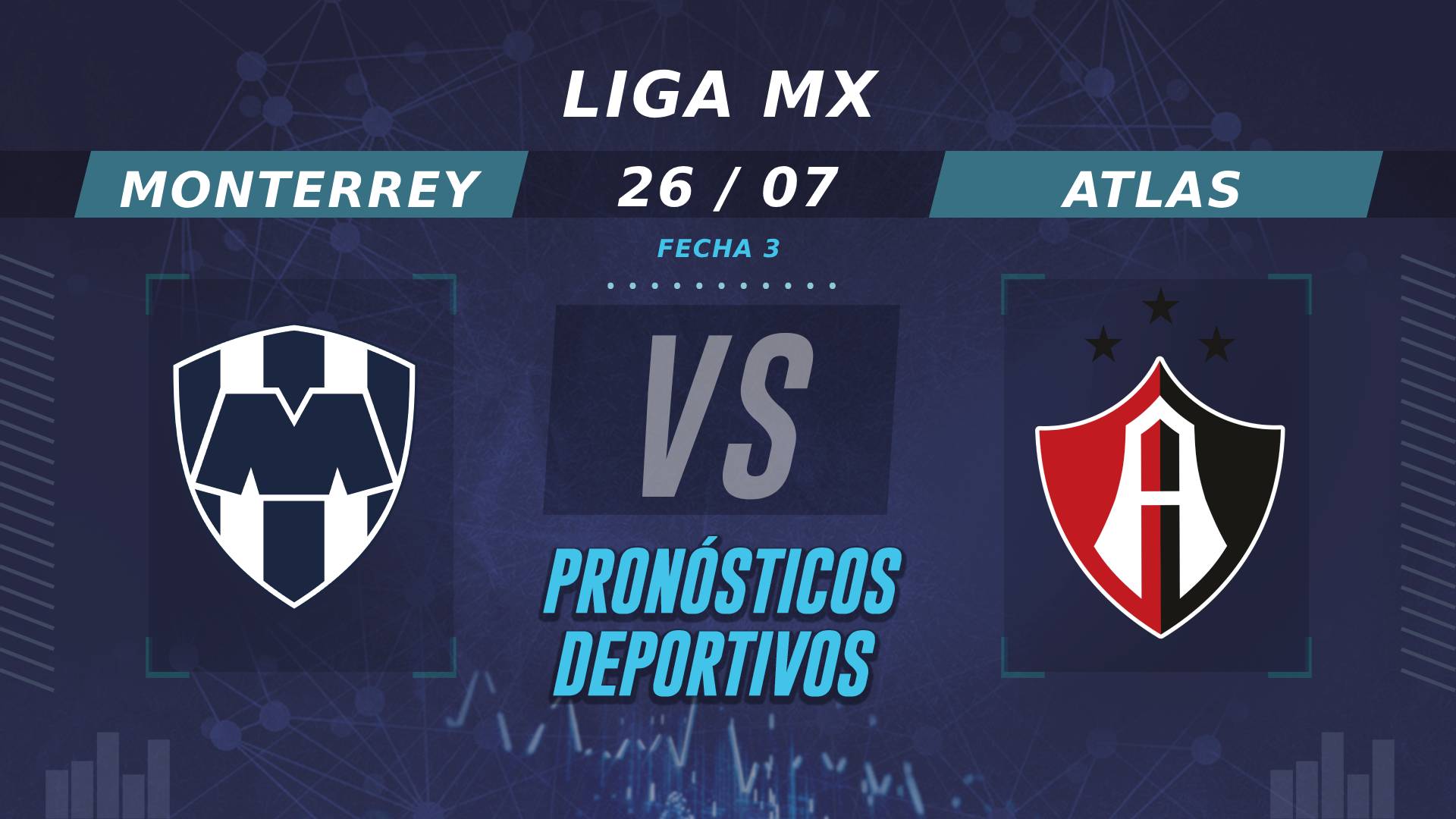 Pronósticos de Monterrey vs Atlas: ¿Quién es favorito en esta Fecha 3?