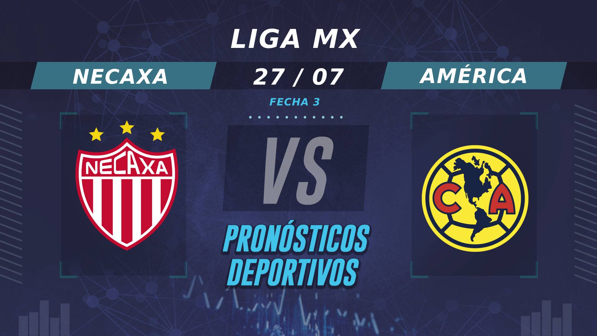 Pronósticos de Necaxa vs América: ¿Quién es favorito en esta Fecha 3?
