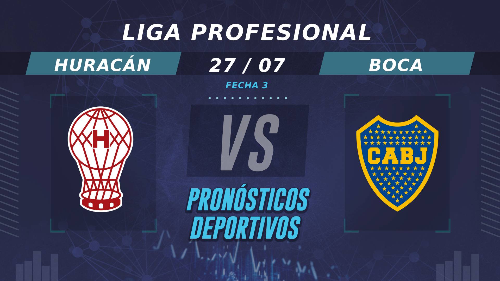 Pronósticos de Huracán vs Boca: ¿Quién es favorito esta fecha 3 de la Liga Profesional?