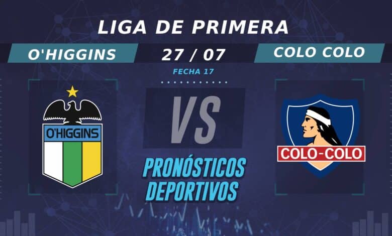 Pronósticos de O'Higgins vs Colo Colo: ¿Quién es favorito esta Fecha 17 de la Liga de Primera?