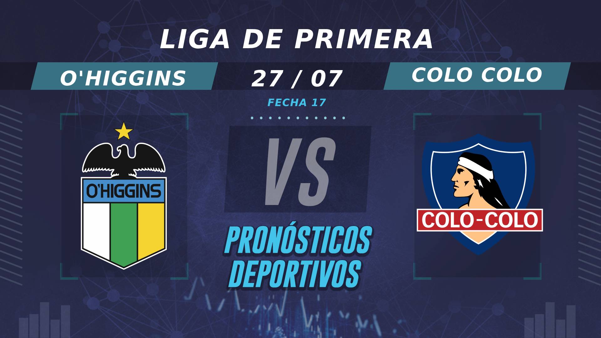 Pronósticos de O'Higgins vs Colo Colo: ¿Quién es favorito esta Fecha 17 de la Liga de Primera?