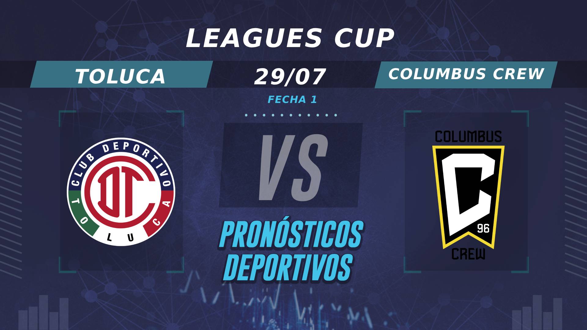 Pronósticos de Toluca vs Columbus Crew: ¿Quién es el favorito en la Fecha 1 de la League Cup?