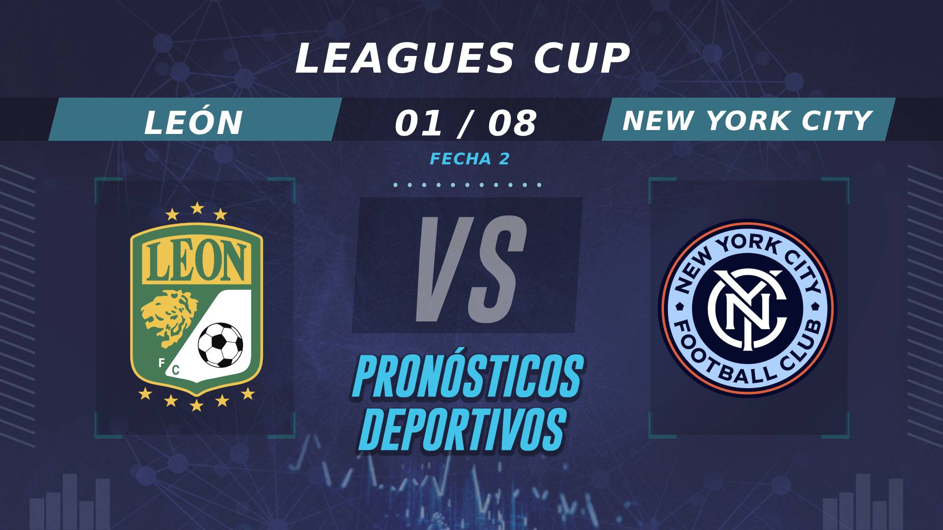 Pronósticos de León vs New York City: ¿Quién es el favorito en la Fecha 2 de la Leagues Cup?