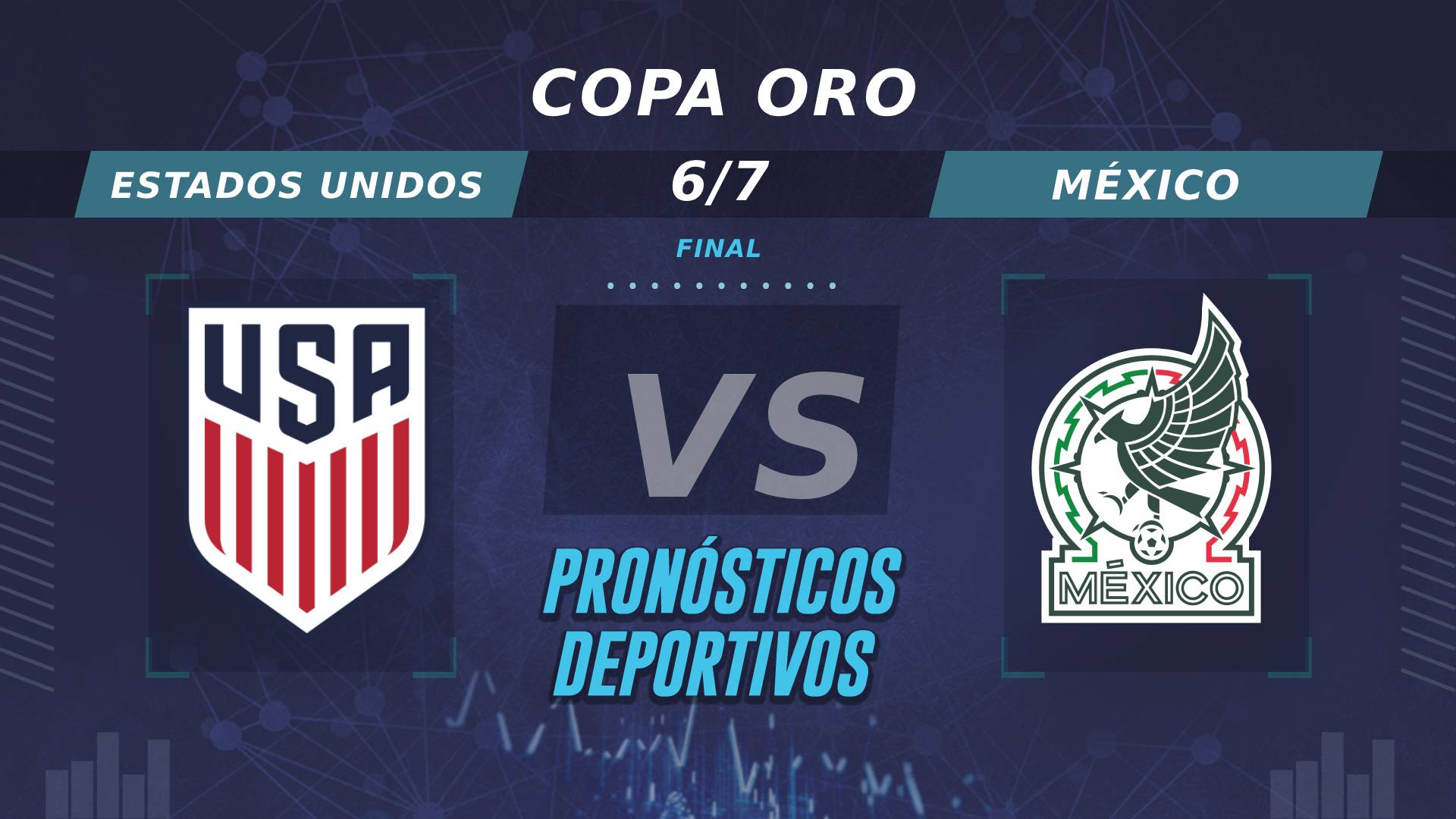 Estados Unidos vs México: pronósticos deportivos de la final de Copa Oro