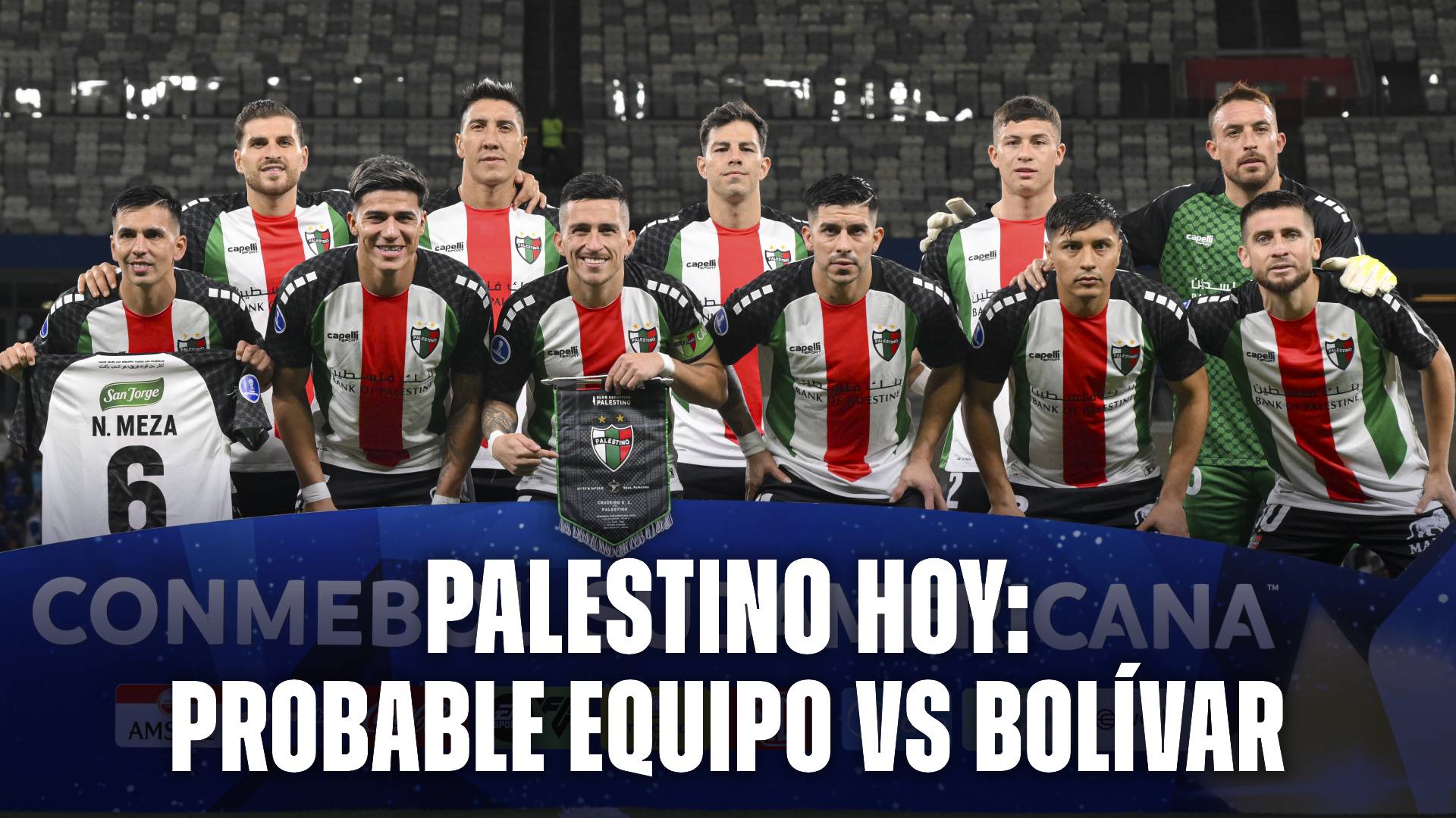 Palestino vs Bolívar probable alineación