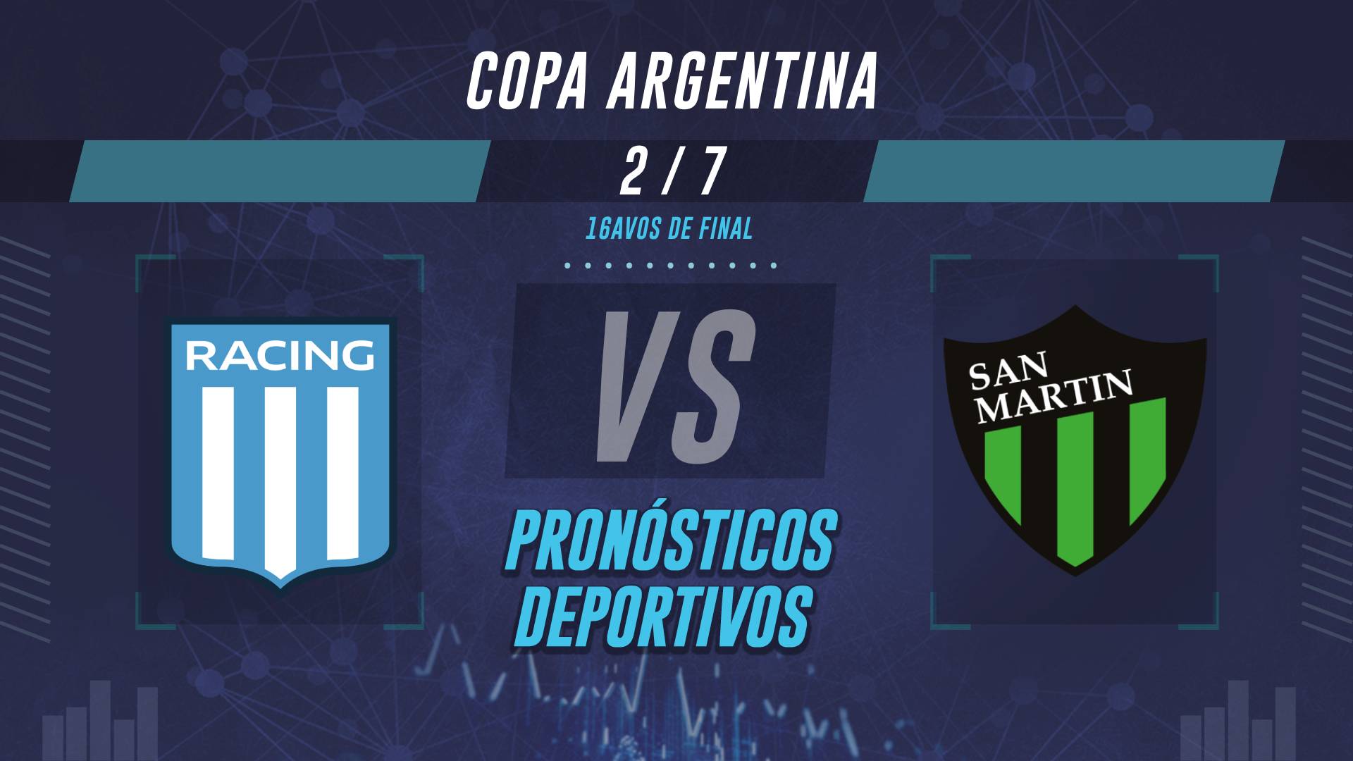 Racing vs San Martín de San Juan pronósticos deportivos