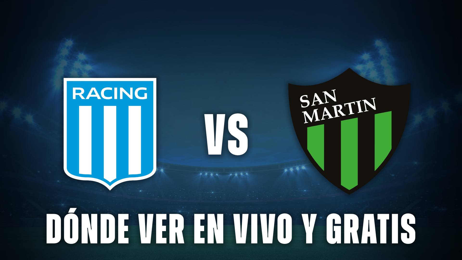 Racing vs San Martín de San Juan en vivo dónde ver