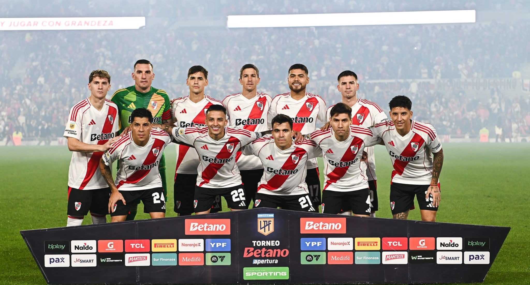 River hoy: posible alineación vs San Martín de San Juan en la Liga Profesional