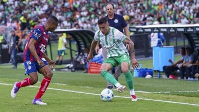 Matheus Uribe, lesionado en el duelo en América de Cali vs Atlético Nacional
