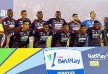 Por que fue expulsado Jarlan Barrera en DIM vs Santa Fe. (Getty Images)