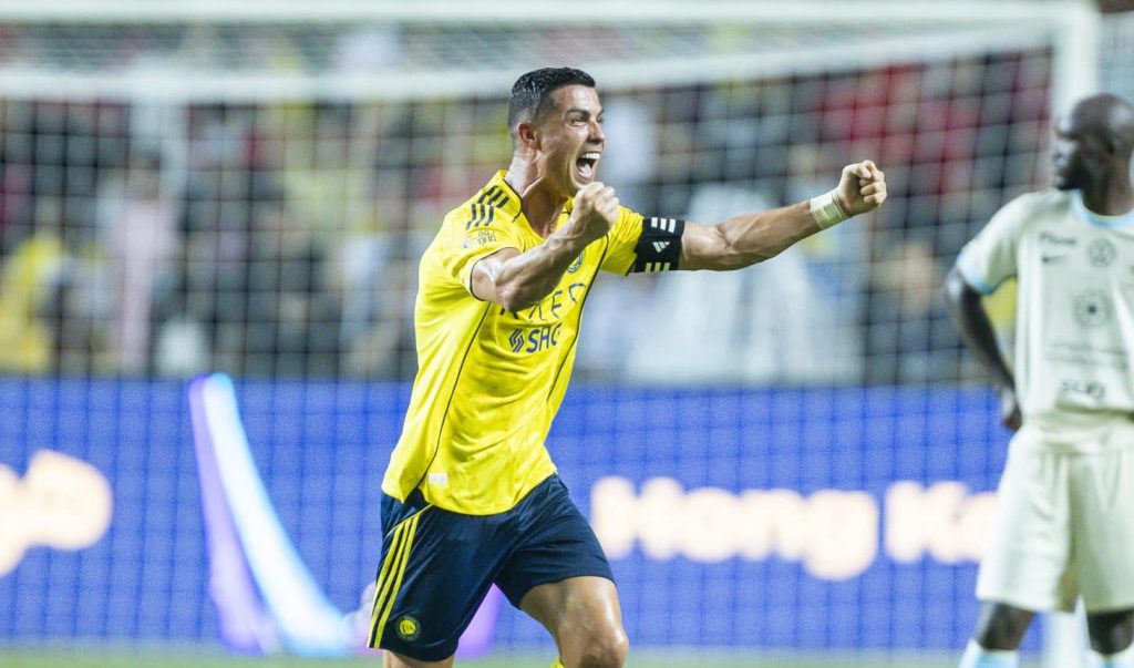 Así fue el gol de Cristiano Ronaldo vs Al Riyadh en la Liga Saudí. (Getty Images)