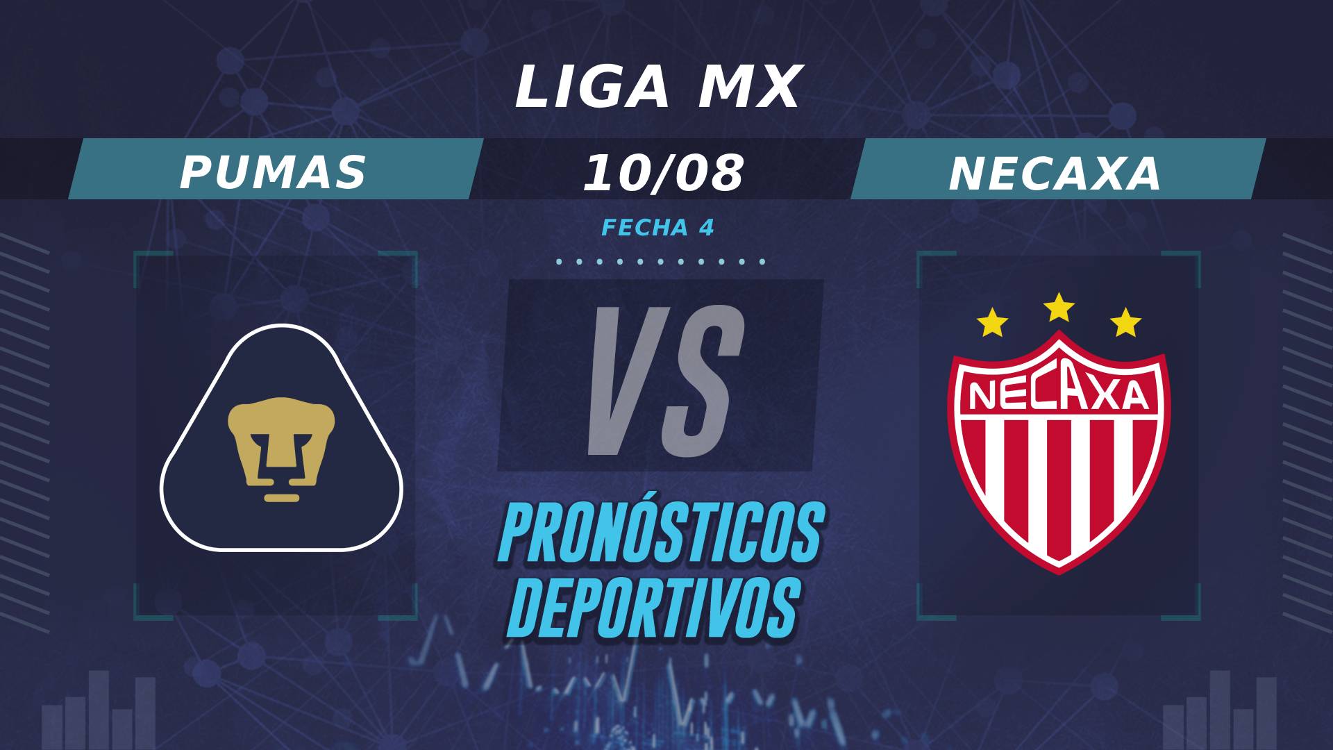 Pronósticos de Pumas vs Necaxa: ¿Quién es el favorito en la Fecha 4 de la Liga MX?