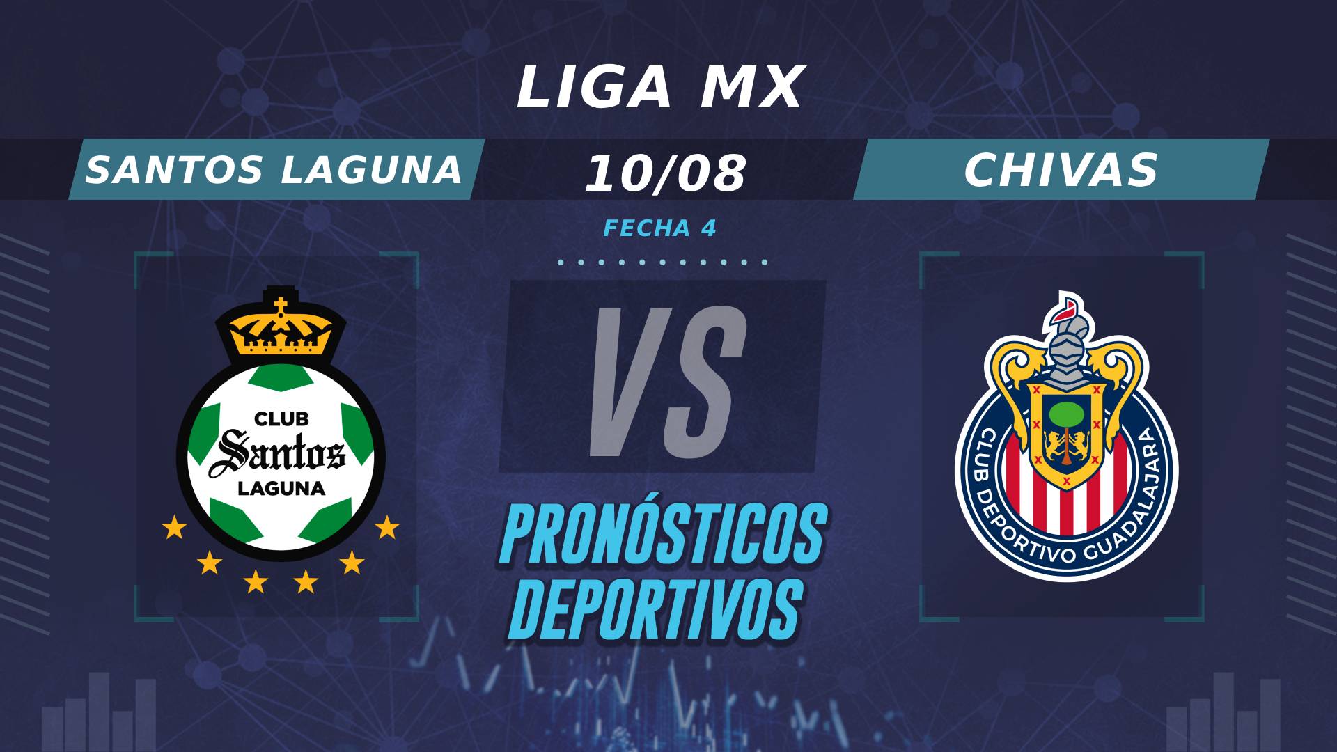 Pronósticos de Santos vs Chivas: ¿Quién es el favorito en la Fecha 4 de la Liga MX?