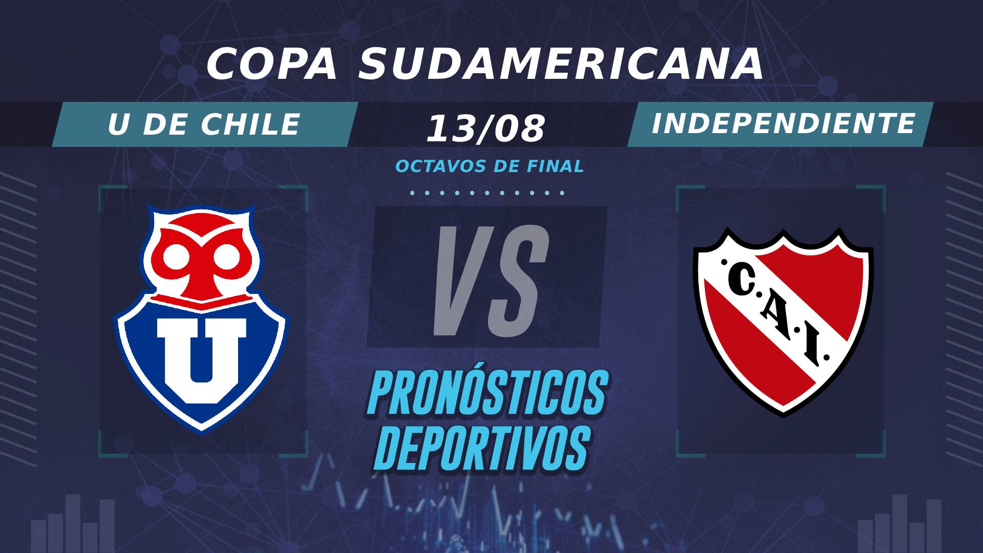 Pronósticos de U de Chile vs Independiente: ¿Quién es el favorito en la ida de la Copa Sudamericana?