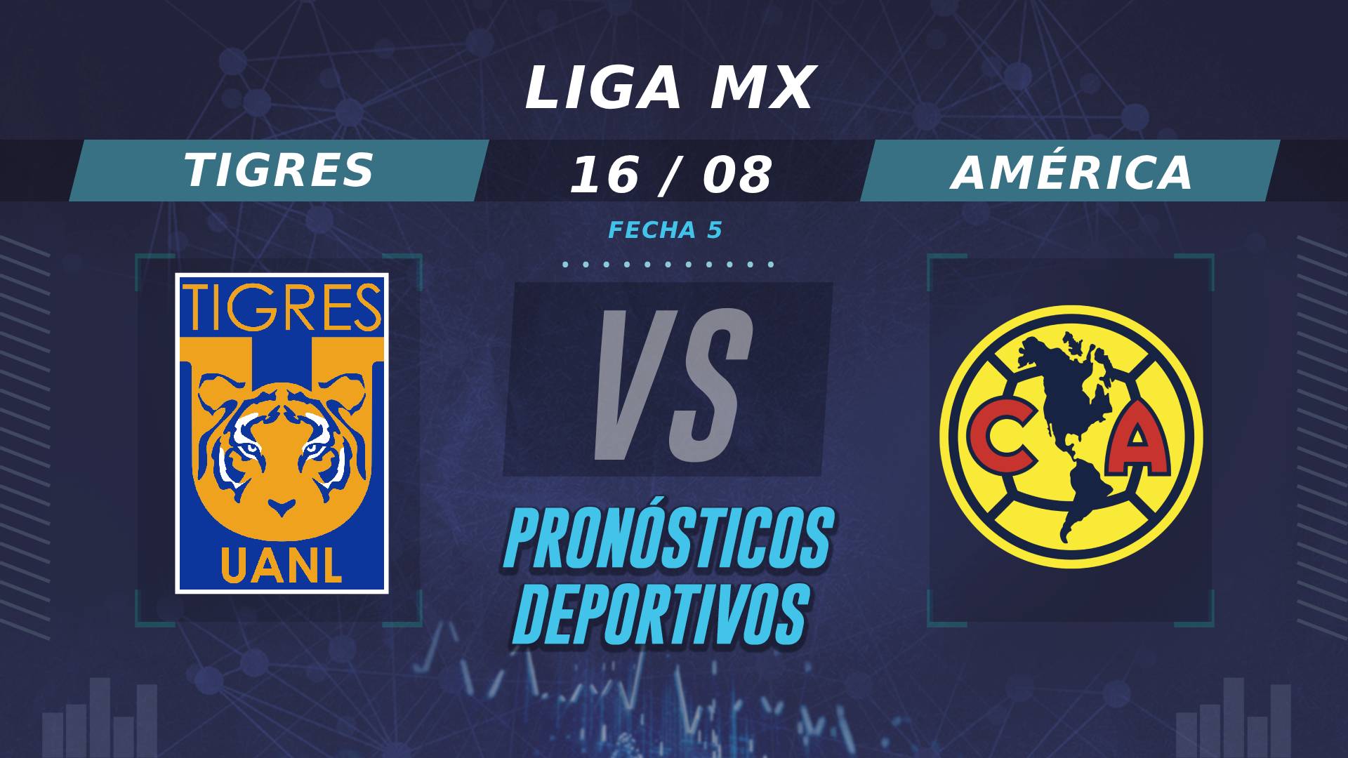 Pronósticos de Tigres vs América: ¿Quién es el favorito en la Fecha 5 de la Liga MX?