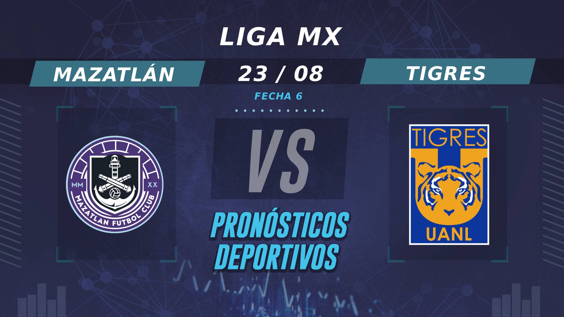 Pronósticos de Mazatlán vs Tigres: ¿Quién es el favorito en la Fecha 6 de la Liga MX?