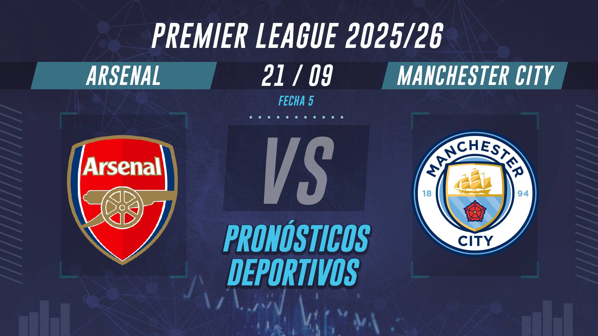 Arsenal vs Manchester City pronósticos