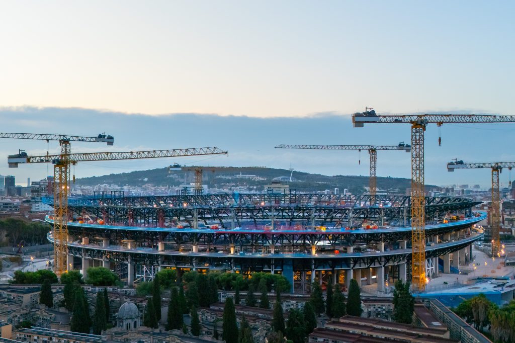 El Camp Nou en plena remodelación