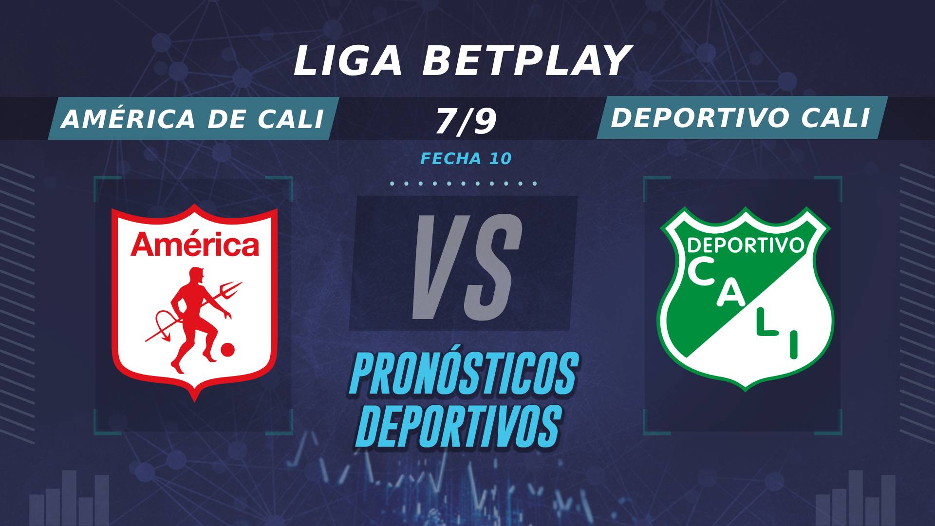 Pronósticos de América de Cali vs Deportivo Cali: ¿Quién es el favorito en la Fecha 10 de la Liga BetPlay?