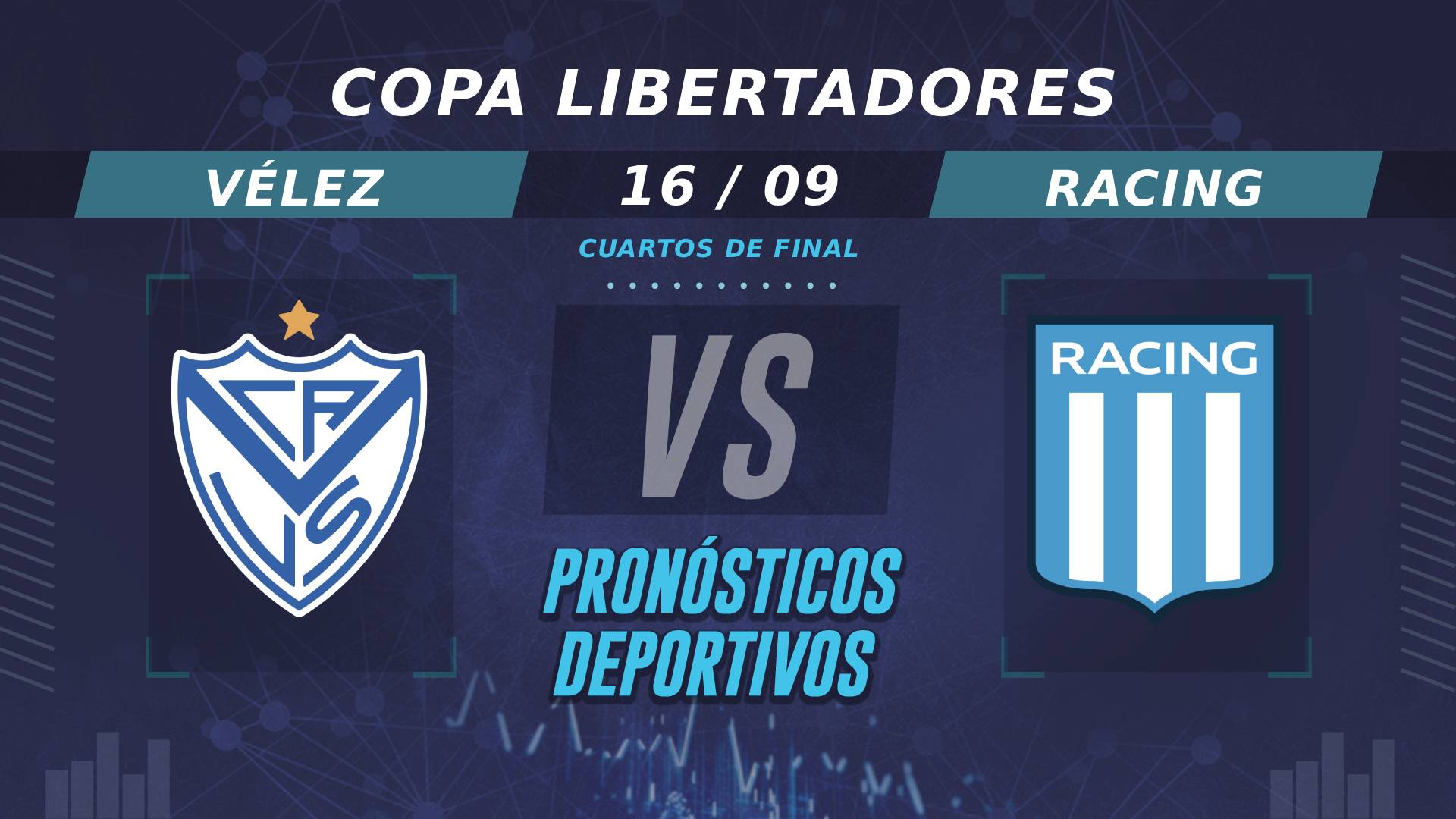 Pronósticos de Vélez vs Racing: ¿Quién es el favorito en la ida de cuartos de la Copa Libertadores?