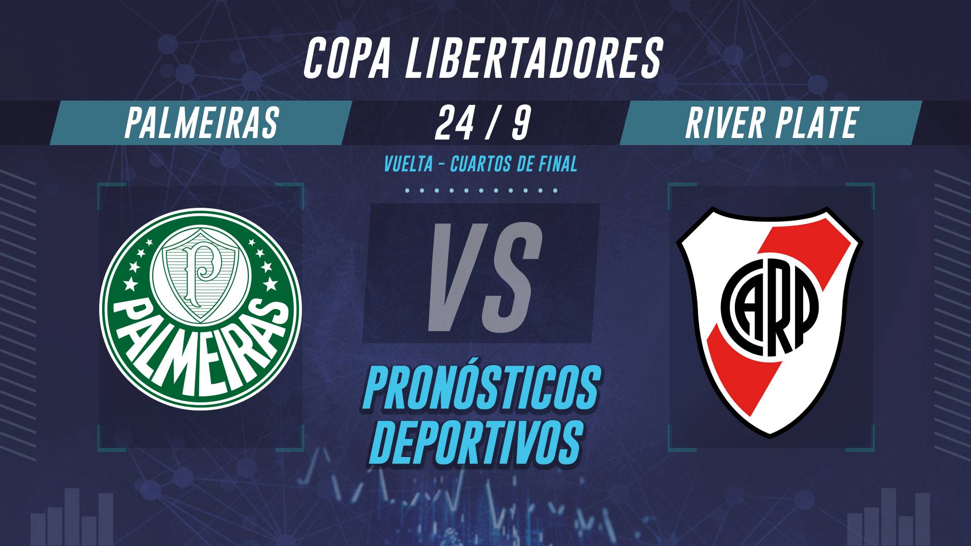Palmeiras vs River - cuartos de final - pronósticos