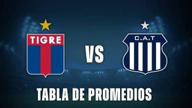 Tigre vs Talleres promedios