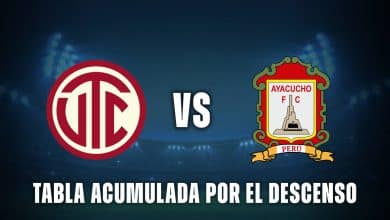 UTC vs Ayacucho tabla
