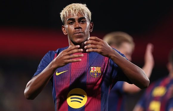 Asi fue el gol de Lamine Yamal vs Elche por La Liga. (Getty Images)