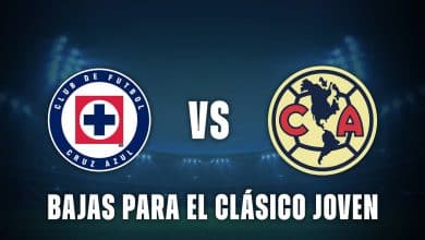 Cruz Azul vs América bajas