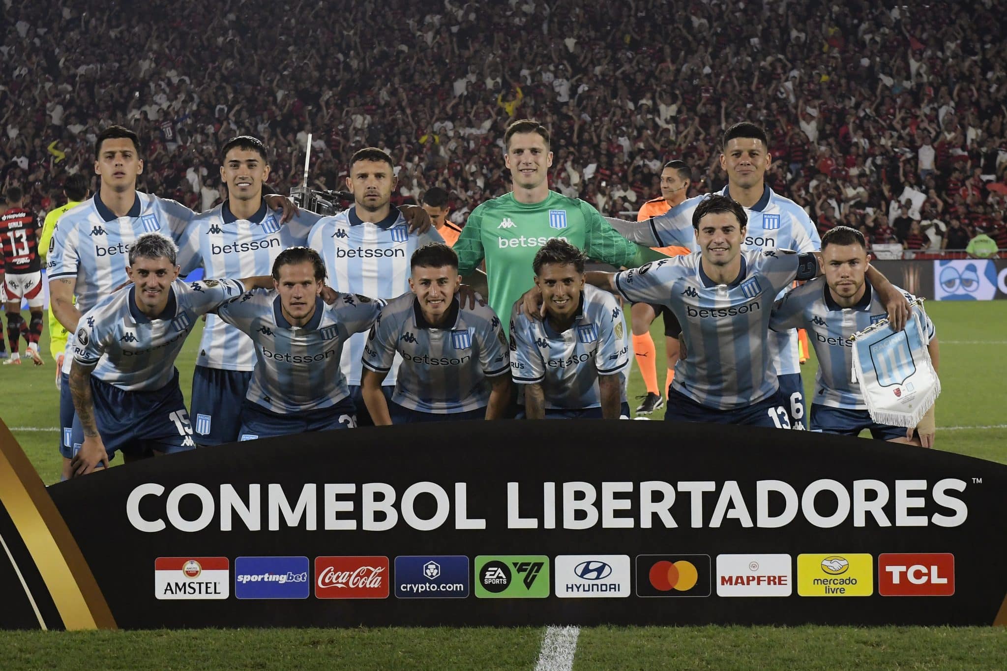 Racing hoy formación vs Flamengo
