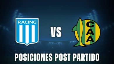 Racing vs ALdosivi posiciones post partido
